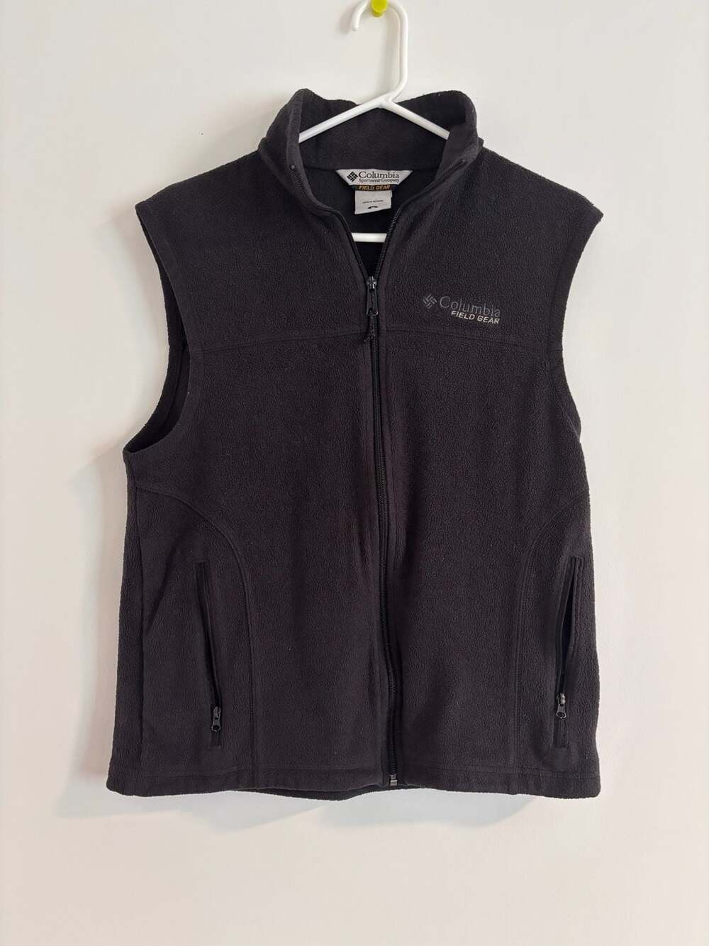 Columbia Field Gear Men's Black Fleece Full Zip Vest Size Medium